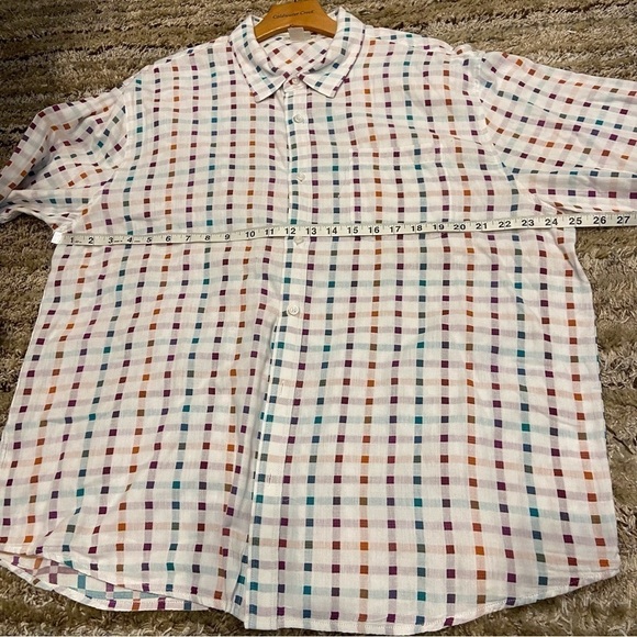 Carbon 2 Cobalt XL Button Down Shirt White Color Blocks - Picture 11 of 11